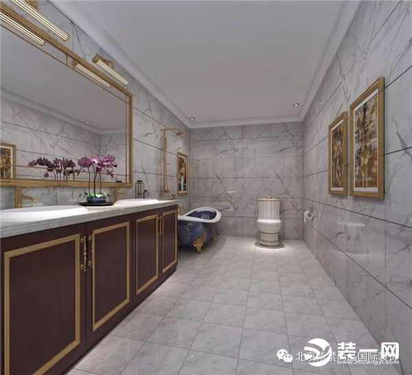 北京春晖园 古典美式装修效果图 洗手间
