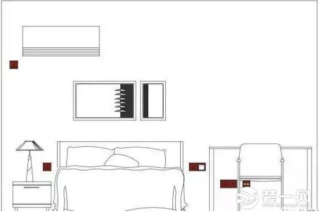 家庭装修卧室插座布置效果图 