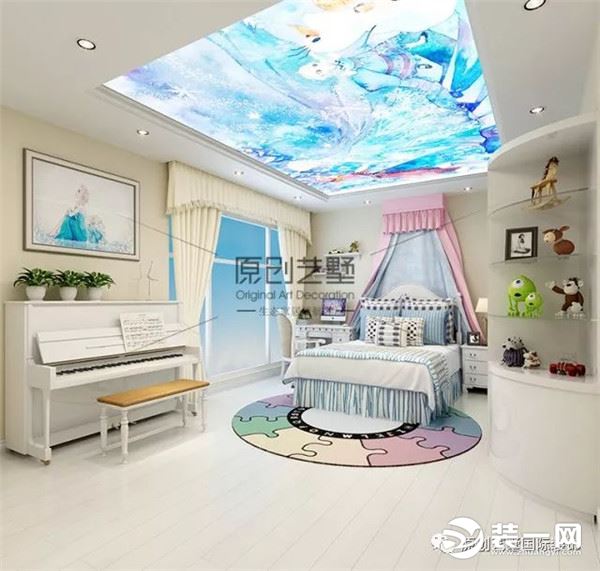 北京千章墅现代简约装修效果图 女孩儿童房