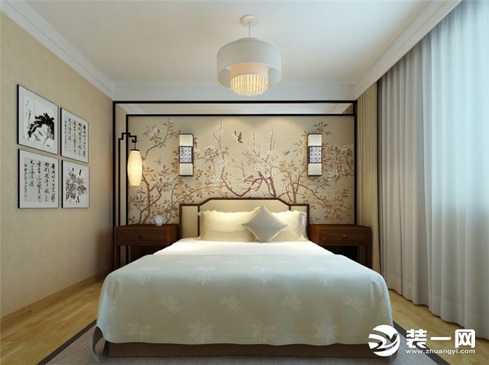 290平米大跃层新中式风格卧室装修效果图