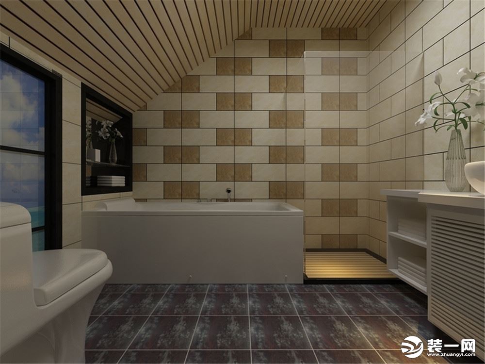 浴室美式跃层装修效果图