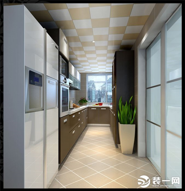 北京国风上观二手房 现代简约风格装修效果图 厨房
