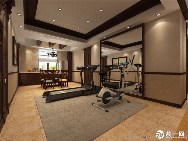 美式风格装修案例 别墅美式风格装修效果图 健身房