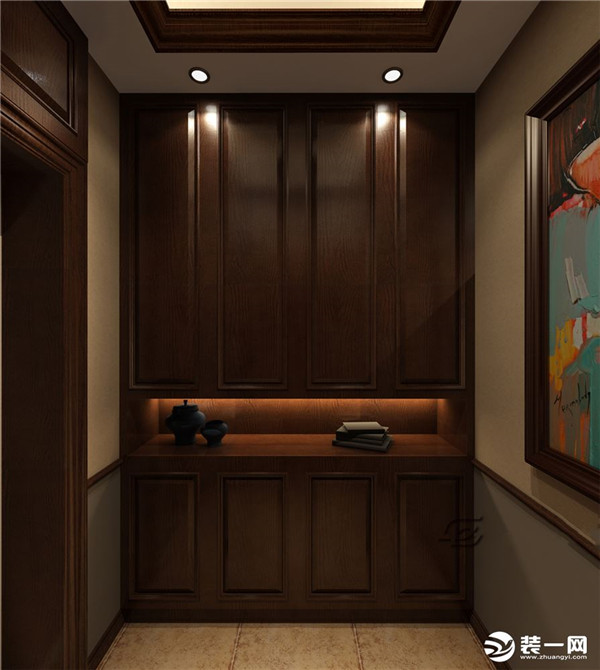 美式风格装修案例 别墅美式风格装修效果图 走廊