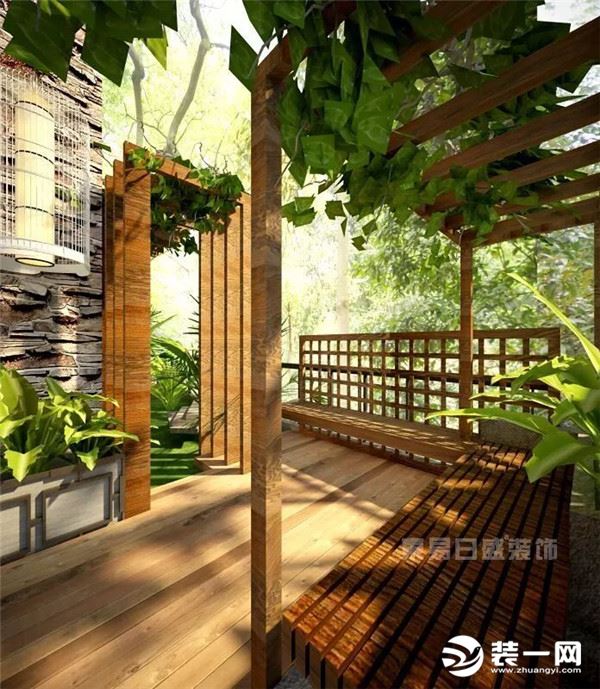 东南亚风格别墅装修案例 庭院