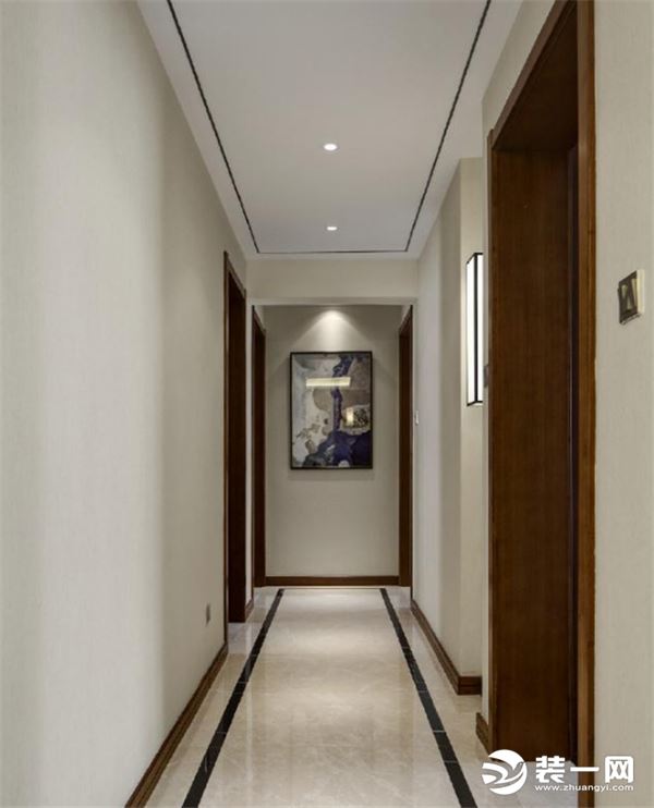 新中式风格装修 110平米三室两厅装修效果图