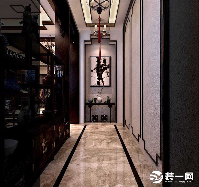 460平米别墅新中式风格走廊装修效果图