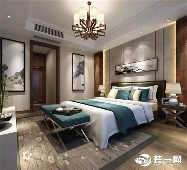 新中式风格别墅装修效果图 卧室