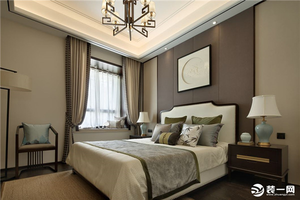 重庆生活家装修公司新中式装修设计案例 卧室