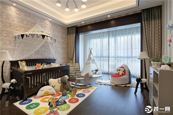 重庆生活家装修公司新中式装修设计案例 儿童房