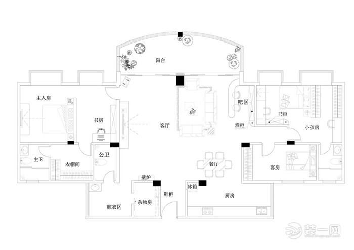 佛山桐盟装饰现代简约风装修效果图