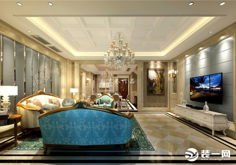 重庆远景装修公司怎么样后现代欧式装修风格四层别墅设计 客厅
