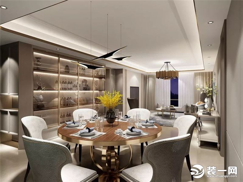 北京龙发装修公司 180平方米房屋装修 港式装修案例 餐厅
