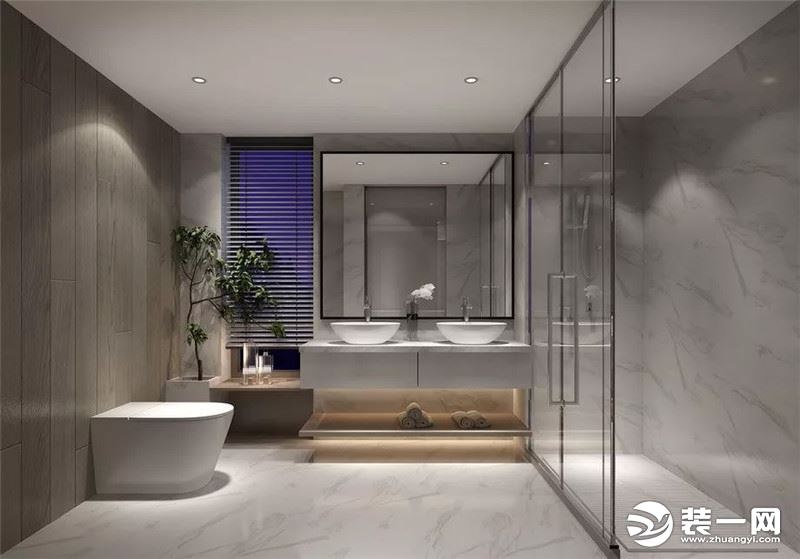 北京龙发装修公司 180平方米房屋装修 港式装修案例 洗手间