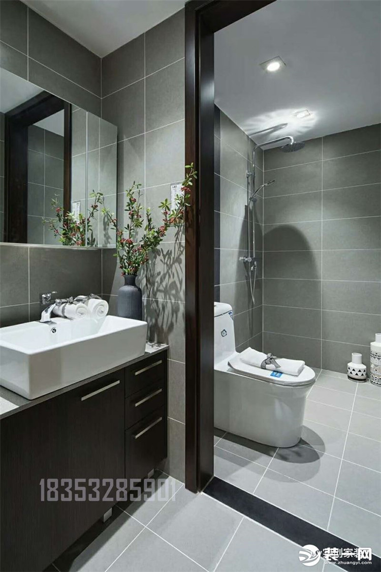青岛装修公司 40平酒店式公寓装修 洗手间