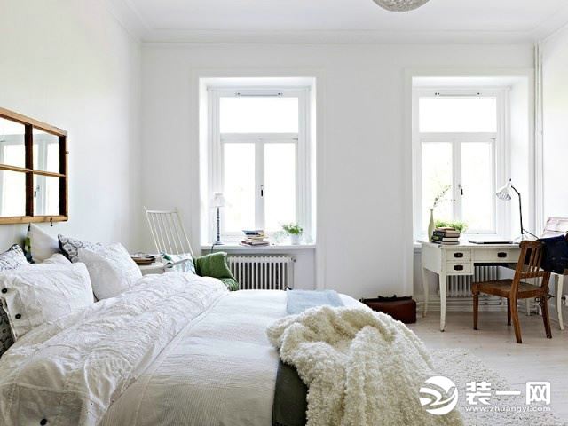 纯白北欧风格卧室装修设计案例