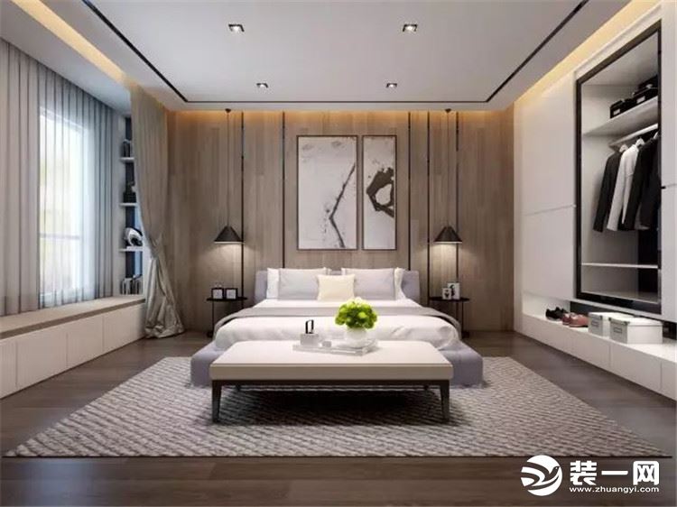 240平米现代简约风格装修效果图 卧室