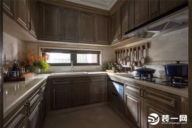 350平别墅古典美式风格装修效果图 厨房