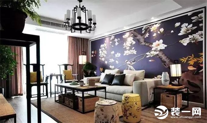 新中式沙发背景墙装修效果图