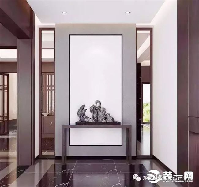 600平米别墅新中式装修效果图 门厅