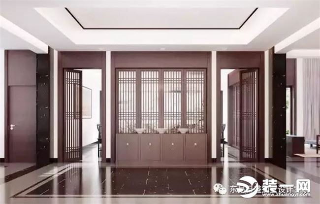 600平米别墅新中式装修效果图 走廊