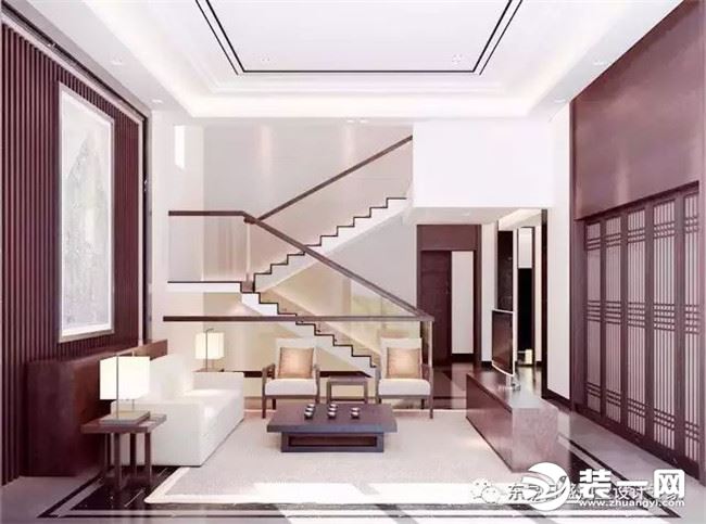 600平米别墅新中式装修效果图 客厅