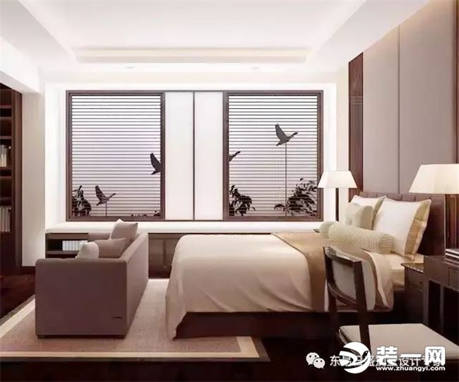 600平米别墅新中式装修效果图 卧室