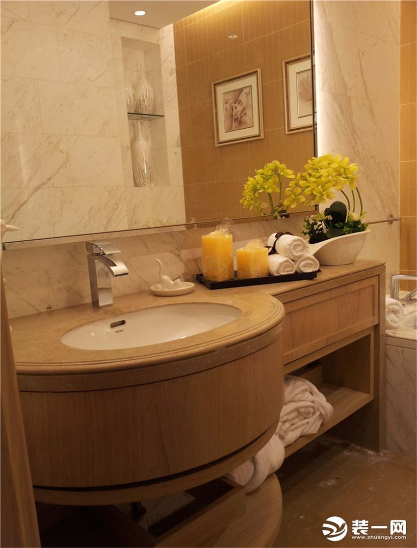 北京中天艺美装修公司200平新中式装修案例 洗手间