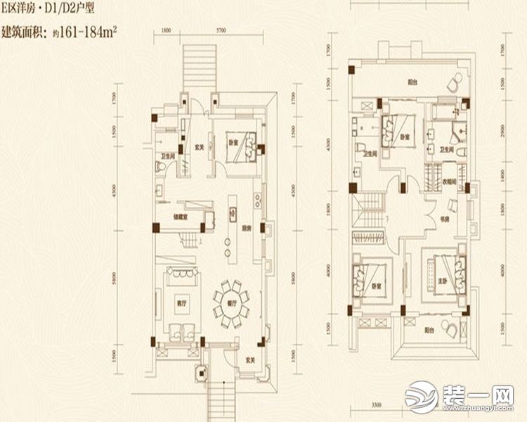 驿山高尔夫欧式案例 户型结构图