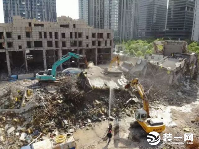 远洋地产投资收购天津滨海新区烂尾楼拆除图片