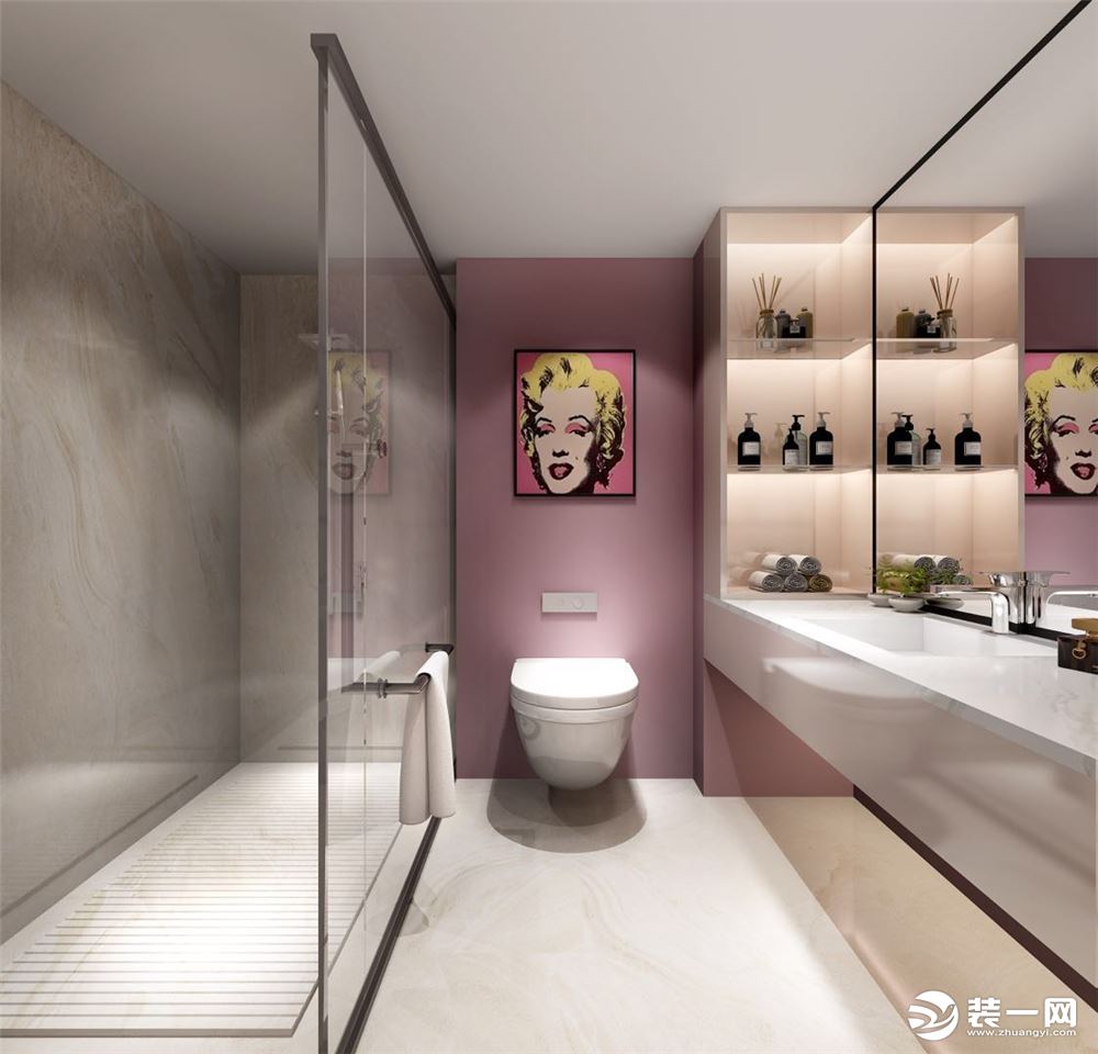 北京华润悦景湾4.2米loft公寓装修效果图 洗手间