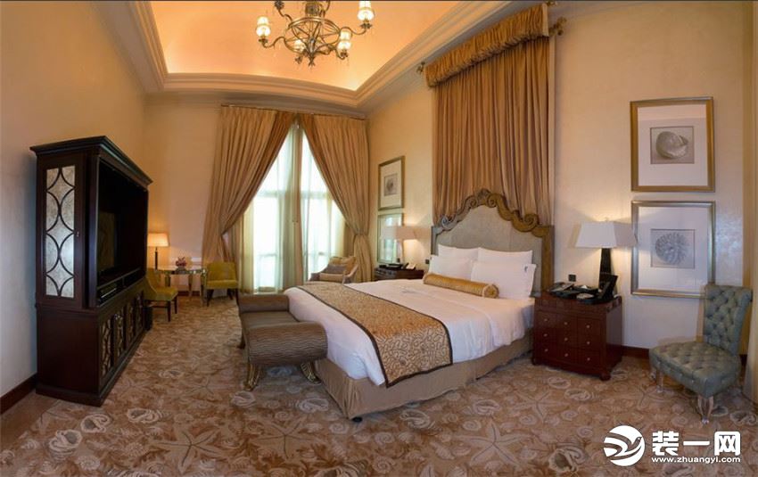 迪拜棕榈岛亚特兰蒂斯度假酒店装修内景 卧室