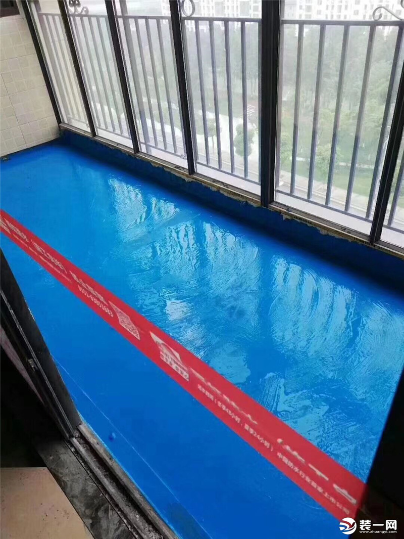 苏州清洲国际装修公司防水施工工艺图片 阳台