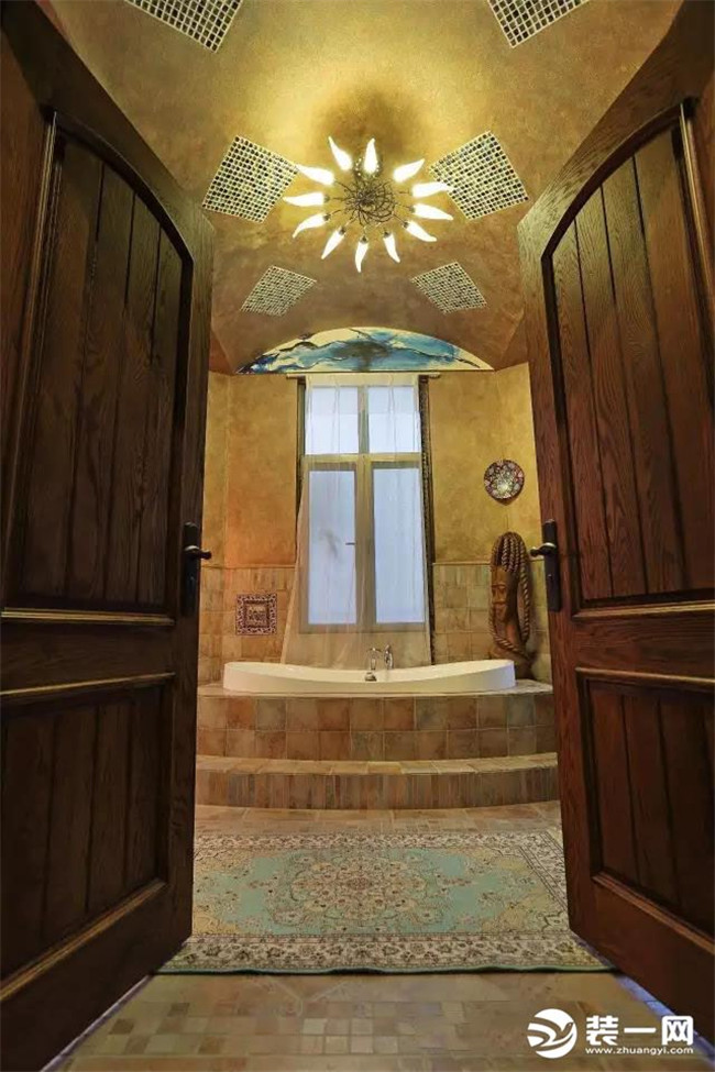 托斯卡纳风格别墅装修案例浴室效果图