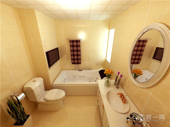 150平简欧风室内装修卫浴室装修效果图