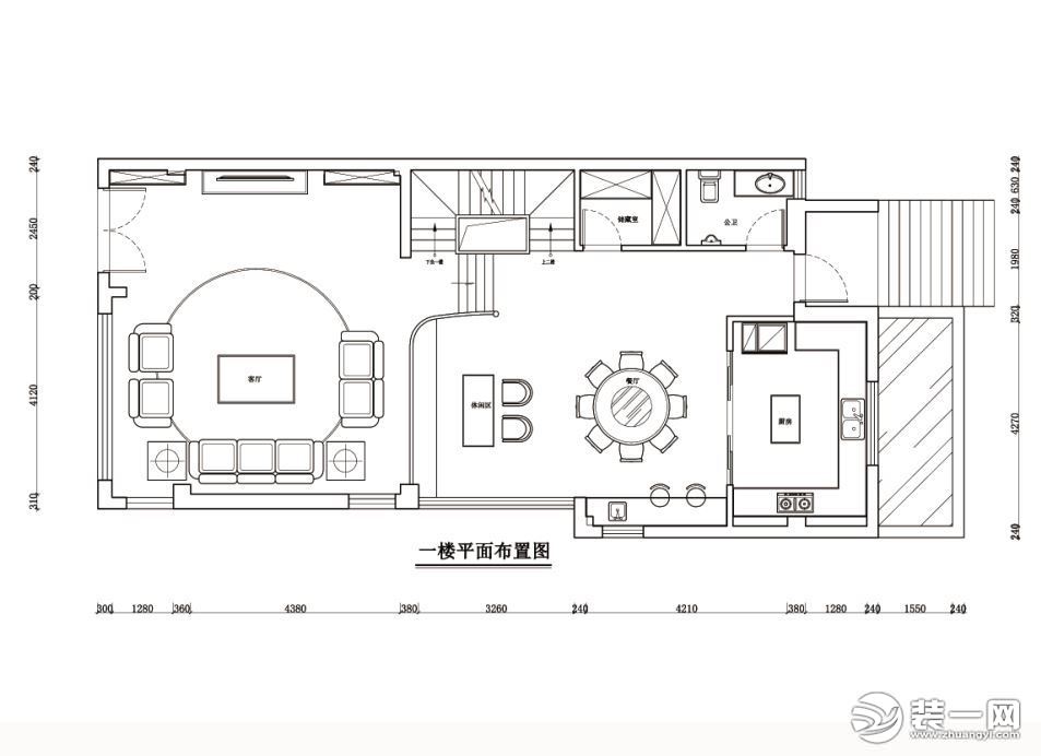 罗马一号古典欧式大户型装修户型平面结构图