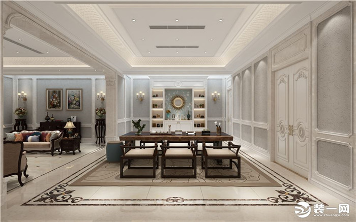 金科王府600平米独栋别墅欧式风格茶室装修效果图
