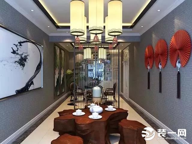 新中式客厅吊灯效果图