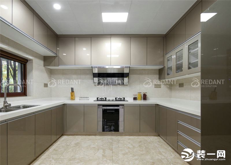200平米新古典装修样板房厨房实拍图