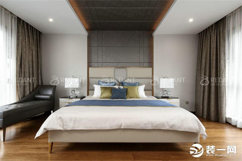 200平米新古典装修样板房卧室实拍图