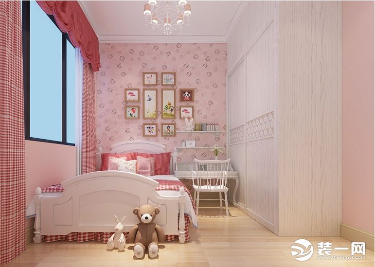 现代简欧风格三室两厅儿童房装修效果图