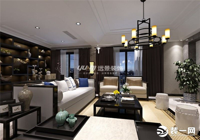 重庆休闲美式风格客厅装修设计实景图