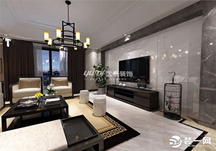 重庆休闲美式风格客厅装修设计实景图