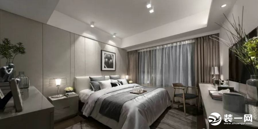 现代简约风格小户型二室二厅卧室装修效果图