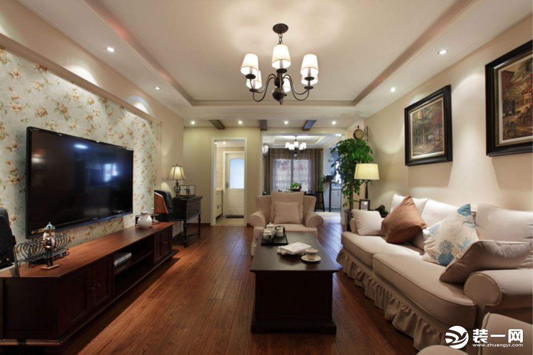 城泰枫华天成110平三居室现代简约客厅装修实景图