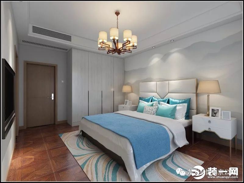 同城世家400平新中式联排别墅卧室装修效果图