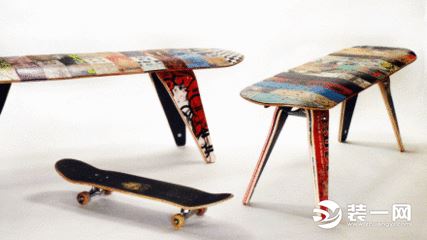 旧滑板桌椅装修效果图