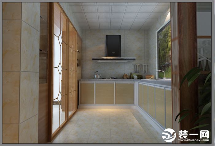 济南兰园140平米两居室厨房新中式风格装修图片