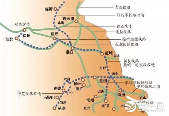 徐宿淮盐铁路线路图