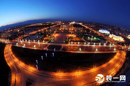 银川市夜拍实景图